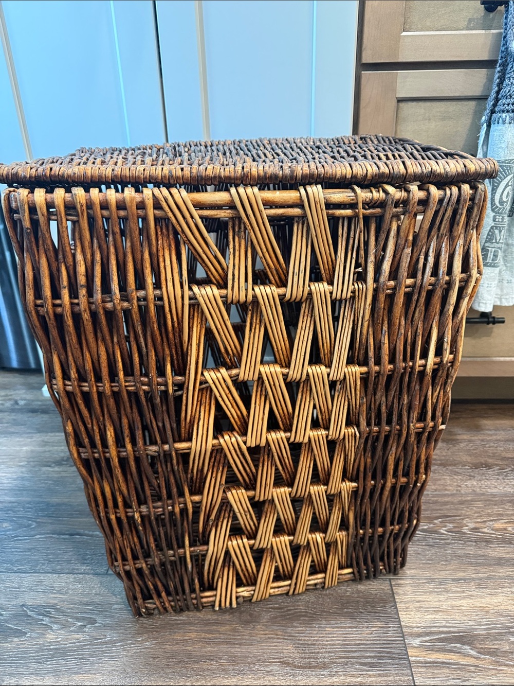 Woven Rattan Storage Basket - Brown